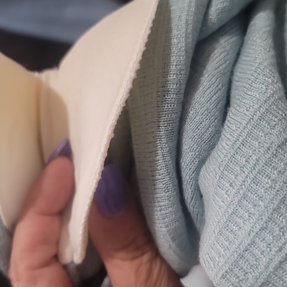 UM lightweight baby blue black bow cardigan sweater - Picture 5 of 6